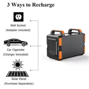 Emergency 240v Smart Lithium Iron Battery Eu Socket Ac <b>Generator</b> Outdoor Portable 1200W Solar Power Station 200W T11 Emergency 2 - Product Image 2