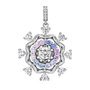 Nuova collana girevole a forma di ruota panoramica in argento 925, design di nicchia femminile, accessorio catena per maglione con girasole, all'ingrosso - Product Image 5