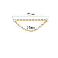 Boucle d'oreille chaîne à maillons en titane ASTM F136 pour cartilage, nez, lèvre, labret, bijoux de piercing décoratifs empilables, unisexe, style occidental, vente en gros, ODM