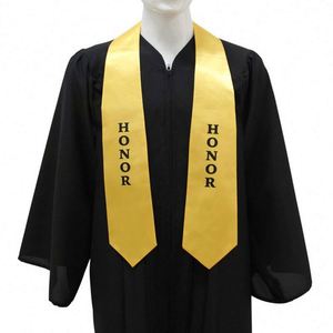 Diseño libre personalizado impreso estola de graduación <span class=keywords><strong>en</strong></span> blanco al por mayor de calidad superior estola de banda de Graduación - Product Image 3