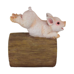 WeiVista Folk Art <span class=keywords><strong>Extension</strong></span> de gouttière en résine pour cochon Fait à la main Peint à la main Rallonge de gouttière décorative pour animaux de jardin - Product Image 3
