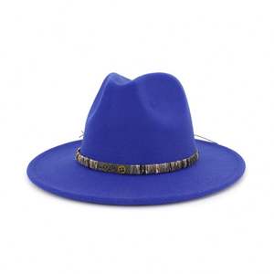 Chapeau haut de forme classique X3034 pour femme, à large bord, avec boucle de ceinture, unisexe, noir, en feutre 100 % laine, corps de chapeau doux - Product Image 4