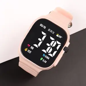 Jam tangan digital LED baru 2023 jam tangan silikon olahraga modis S8 olahraga untuk remaja jam tangan LED murah
