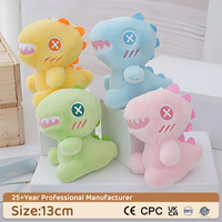 Porte-clés en peluche dinosaure personnalisé, mignon, mini, dessin animé, rembourré, pour décoration de sac