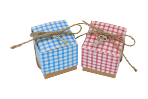 <span class=keywords><strong>Caja</strong></span> de papel cuadrada a cuadros de <span class=keywords><strong>dos</strong></span> colores, cajas de recuerdo de fiesta de chocolate <span class=keywords><strong>para</strong></span> dulces de bebé, decoración de Baby Shower, favores de mesa, mesa de <span class=keywords><strong>cena</strong></span> de cumpleaños - Product Image 3