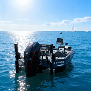 Bateau à moteur en aluminium soudé de couleur personnalisée, <span class=keywords><strong>coque</strong></span> en aluminium haute vitesse avec moteur inclus - Product Image 4