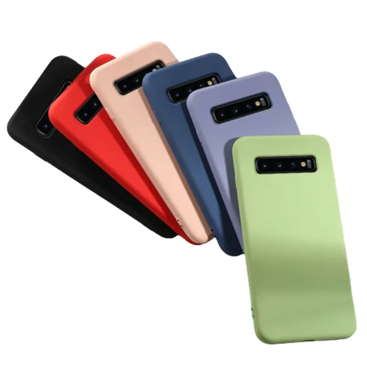 2.0mm For Samsung Galaxy S10 S10 plus S10e Slim Soft Liquid Silicone TPU Shockproof Case Cover