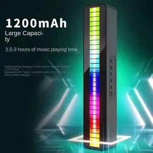 사운드 박스 미니 RGB LED 리듬 라이트 사운드 픽업 BT 사운드 휴대용 스피커 블루투스