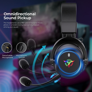 2.4G Over the Ear Gaming 25ms Low Latency <b>Wireless</b> Wired LED Light for Gamer G4000 2.4G Over the Ear Ga - Product Image 2
