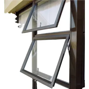 Portes et fenêtres en verre Aluminium conception Simple fenêtre d'auvent tournant et inclinable en Aluminium