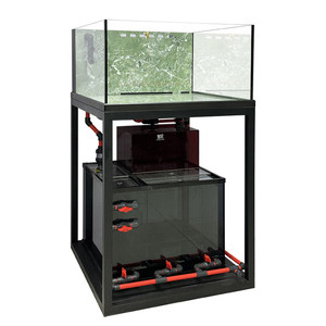 <span class=keywords><strong>Aquarium</strong></span> avec pompes à eau, dalle de roche intelligente, filtre inférieur à débordement, sans changement d'eau, eau douce - Product Image 1
