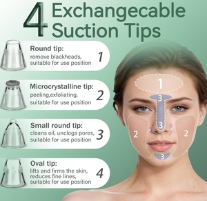 2025 Mới Nhất Xách Tay Cao Hiệu Quả Trên Khuôn Mặt Chân Không An Toàn Traceless Mụn Đầu Đen/Comedo Loại Bỏ Đa-Bánh Răng Lỗ Chân Lông Sạch Hơn Chúng Tôi Cắm - Product Image 2