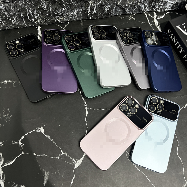 Unique 2024 Camera Protector Soft Matte Case for iPhone 15 Pro Max Magnetic Phone Case for iPhone 15 Back Cover