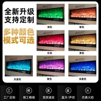 Cheminée électrique 3D personnalisée haut de gamme avec LED RGB 7 couleurs, thermostat réglable, télécommande et chauffage intégré à haute efficacité