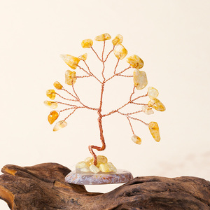 งานฝีมือคริสตัลขายส่ง คริสตัลชิปธรรมชาติ ฐานอะเกต ต้นคริสตัลประดับตกแต่งบ้าน เสริมสิริมงคล รักษาโรคด้วยเรกิ เสริมโชคลาภ - Product Image 4