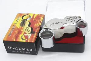 Handheld 10X 20X Dual-<strong>Lens</strong> <strong>Triplet</strong> Folding Magnifying Glasses Jewellery Loupe - Product Image 6