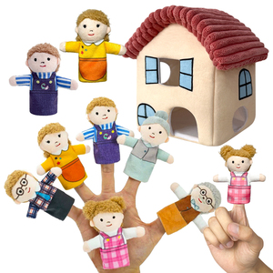 Cha Mẹ con nhồi bông sang trọng Đồ chơi con rối ngón tay 2026 con rối gia đình nhân vật đồ chơi sang trọng - Product Image 1