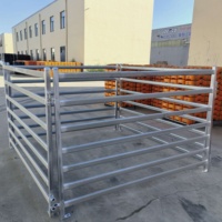Panneau de clôture premium en acier galvanisé pour alpaga, 6 rails, tube ovale 60mmx30mm, pour enclos de chèvres de ferme australienne