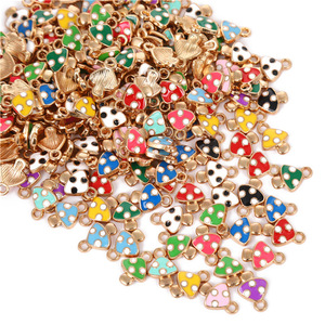 Colgantes de hongos coloridos de aleación de zinc esmaltados para hacer joyas, regalo de verano 2024 Yiwu F0031 - Product Image 2
