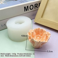 Simulierte Nelken- und Rosenform 3D Silikon-Kuchenform für DIY Schokoladenmousse mit Einzelverpackung