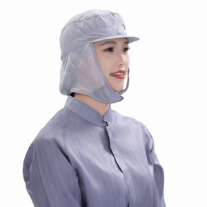 หมวกตาข่ายกราฟีนสีเทาป้องกันไฟฟ้าสถิต 70gsm สำหรับโรงงาน<span class=keywords><strong>อาหาร</strong></span> หมวกทำงานสำหรับอุตสาหกรรมอาหาร หมวกคลีนรูม OEM - Product Image 6