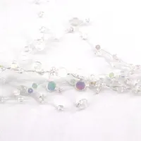 Guirnalda acrílica con forma de botón de cristal transparente para decoración de boda, cadena de cuentas, hilo de luz, Diy