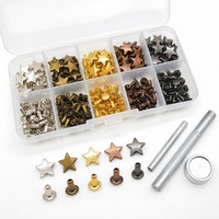 Clous décoratifs en métal Deepeel XP406 Star Rivet avec outils pour sacs en cuir, vêtements, chaussures, ceintures, accessoires de bricolage