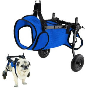 Silla de ruedas para perros Emmason, azul, ajustable, ayuda de movilidad para perros pequeños con soporte de correa para el pecho - Product Image 1
