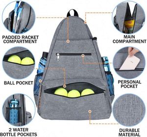 Échantillon gratuit Sac à dos imperméable pour raquettes, sac de sport, sac de paddle, sac de tennis, sac de pickleball – Prix usine - Product Image 6