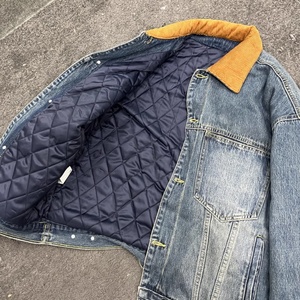 Wholesale Embroidered logo Denim <b>Jackets</b> for Men and <b>Women</b> American Retro <b>Corduroy</b> Lapel <b>Jackets</b> for Autumn and Winter - Product Image 6