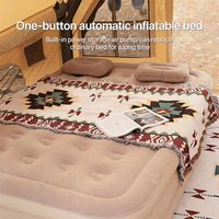 Matelas gonflable automatique en flocage épais pour le camping en plein air, lit gonflable pour deux personnes, canapé de camping