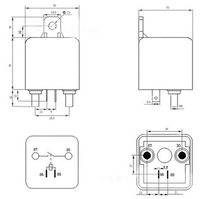 Relé automático de 12V 200A, 4 pines, relé de arranque de coche de alta resistencia normalmente abierto