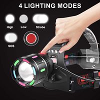 2025 nouveau phare de lumière forte Laser blanc populaire avec torche frontale rechargeable Zoomable LED de charge de type-c pour la pêche en camping