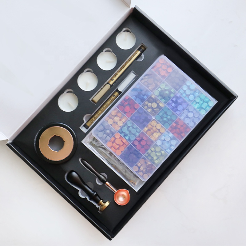 Набор Для Запечатывания Воском с восковыми бусинами, подогреватель восковых ложек, конвертов и свечей для запечатывания букв