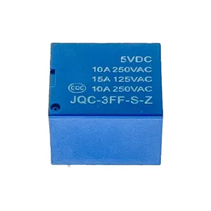 JQC-3F 5v סוג pcb dc 5 וולט סליל 5 סיכות מיני כוח סליל ממסר חשמלי מעגל dc