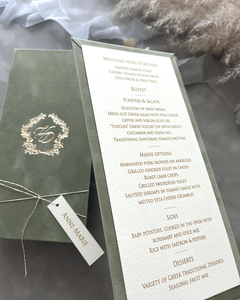 ซองบัตรกำมะหยี่สองด้านลายพระปรมาภิไธยย่อสีทองแผ่นฟอยล์สีทองพร้อมโลโก้ที่กำหนดเอง - Product Image 5