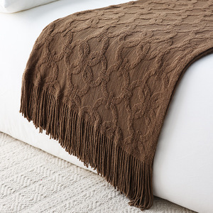 Vendita calda stile scandinavo coperta a maglia ispessita calda <span class=keywords><strong>e</strong></span> morbida coperta decorativa per divano casa coperta in magazzino - Product Image 3