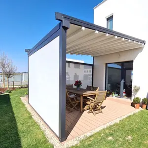 Auvent latéral pour pergola écran zippé écran de patio motorisé extérieur en aluminium pergola moustiquaires