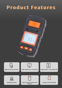 SHIELD Handg asana lysator CO EX H2S O2 NO S02 NH3 H2 Sensor <span class=keywords><strong>OEM</strong></span> ODM Mehrere Alarme Tragbarer Gas detektor für brennbares Gas - Product Image 3