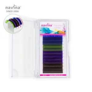 Navina Colorful Lashes ManufacturerMN1231 Individual Eyelash Extension Professional Wholesale Lash Extension With Customized