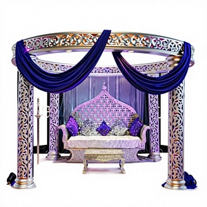 Mandap de Boda Indio Royal Touch - Mandap de Boda Desmontable de Fibra de Vidrio Moderno, Diseño Portátil, Bajo Costo, Tema Antiguo para Eventos - Product Image 1