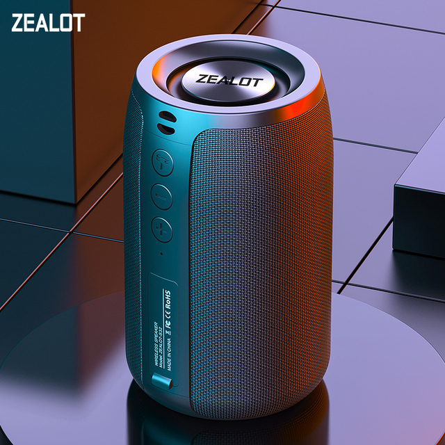 2024 Latest IPX4 Waterproof Mini Wireless Speaker Portable Zealot S32 Stereo Bass Fabric Loudspeaker for Mobile Phone