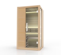 Ruang Sauna Dalam Ruangan Luar Ruangan Tradisional Mode Desain Modern Klasik dengan Kayu Cedar Hemlock Kanada