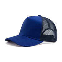 Logotipo personalizado para hombre con 5 paneles Sombrero de malla en blanco Gorras de gamuza Sombrero de conductor de camión Logotipo tejido de diamantes de imitación bordado personalizado