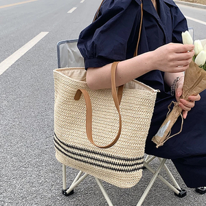 Borsa Tote all'ingrosso in tessuto <span class=keywords><strong>di</strong></span> <span class=keywords><strong>paglia</strong></span> fodera <span class=keywords><strong>di</strong></span> <span class=keywords><strong>lino</strong></span> borsa a tracolla in maglia borse tote per le donne - Product Image 6