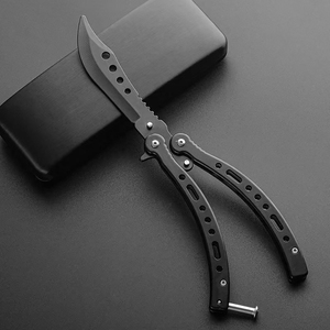 Colorful Butterfly Training Safety Stainless Steel Folding Practice <strong>Flip</strong> Learning <strong>Knives</strong> DIY OEM - Product Image 2
