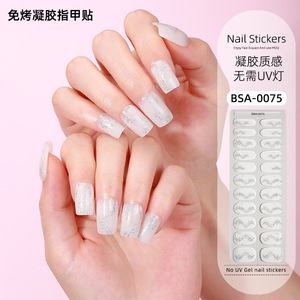 Pegatinas de Gel 3D para Uñas con Diseño Floral, Sin Necesidad de UV, Parches de Arte de Uñas Estilo Francés, Pegatinas Instantáneas de Manicura en Gel, Venta al Por Mayor - Product Image 4