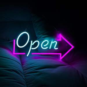 Enseigne néon LED « OPEN » pour entreprise, 18 x 8,3 pouces, avec interrupteur marche/arrêt, pour vitrine, fenêtre, porte en verre - Product Image 5