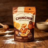 Sachets personnalisés en aluminium et plastique de qualité alimentaire avec fermeture éclair, imprimés en héliogravure, pour chewing-gum et aliments