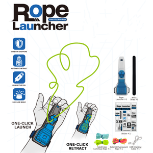 Lanceur de cordes électrique 2026, lanceur de ficelles lumineux à rétraction automatique, <span class=keywords><strong>jouet</strong></span> anti-stress pour enfants et adultes - Product Image 1